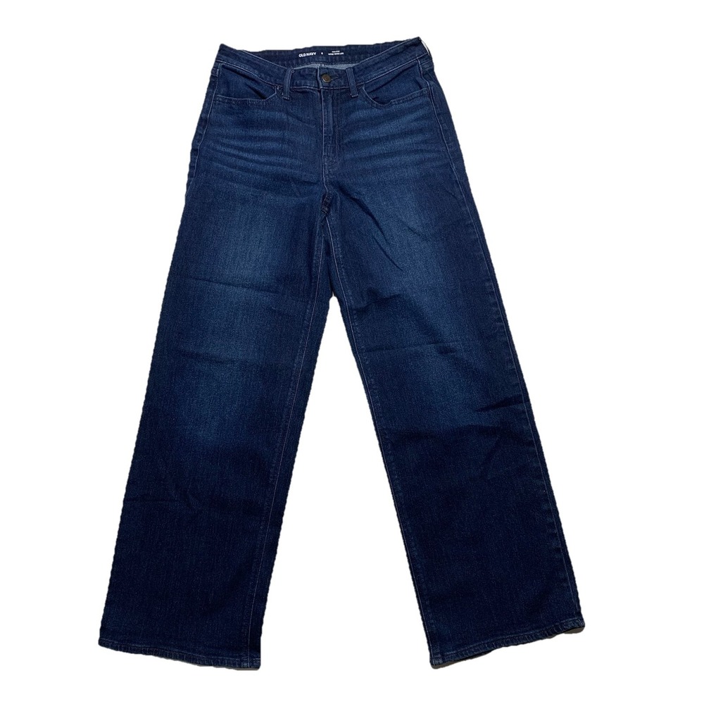 Old Navy Women's Dark Blue Wide Leg Jeans
